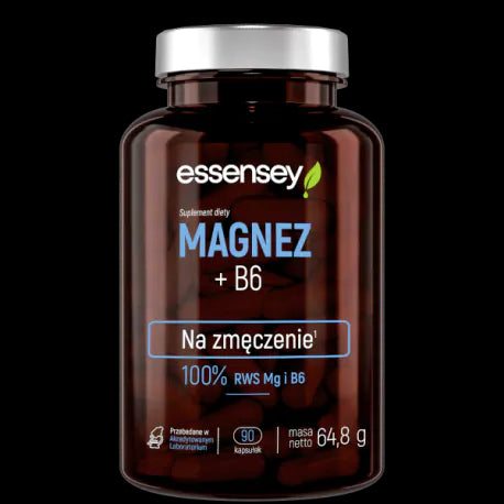 Essensey Magnesium + Vitaminas B6 - 90 kapsulių