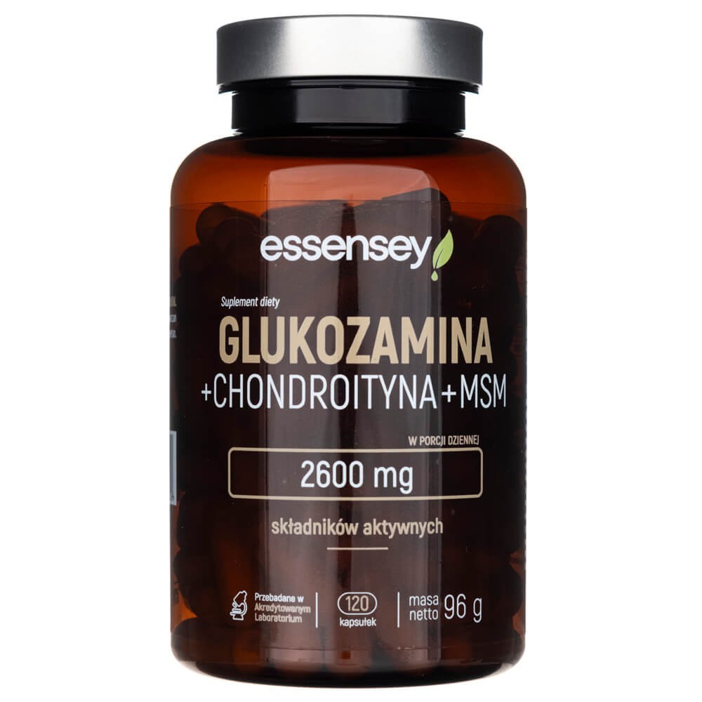 Essensey Gliukozaminas Chondroitinas MSM - 120 kapsulių