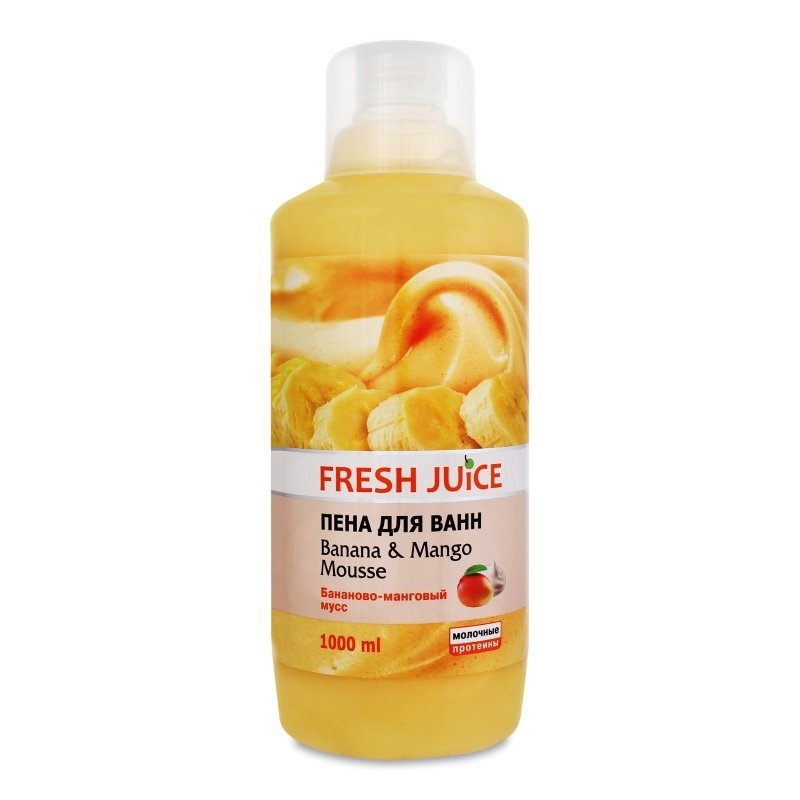 FRESH JUICE Vonios putos Banana & Mango Mousse, 1 l kaina