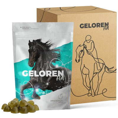 Geloren Horse HA papildomas mišinys, želė žirgams sąnariams - 1350 g (3 paketėliai)