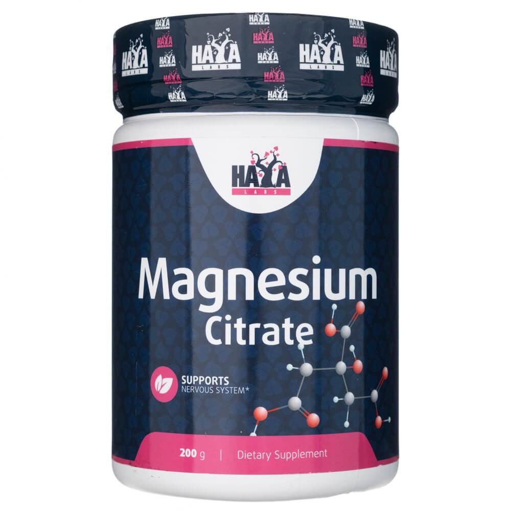 Haya Labs Magnio citratas, milteliai 400 mg - 200 g