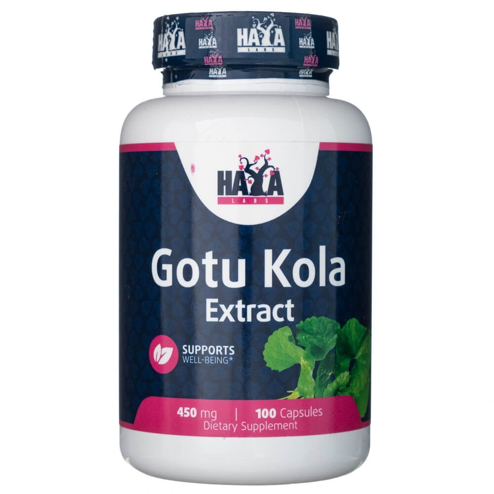 Haya Labs Gotu Kola 450 mg - 100 kapsulių