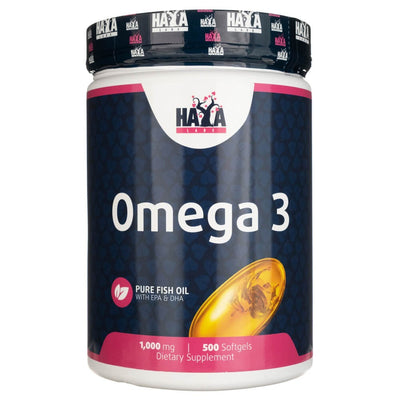 Haya Labs Omega 3 1000 mg - 500 minkštųjų kapsulių