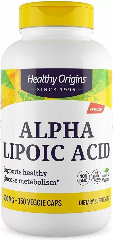 Healthy Origins alfa lipoinė rūgštis (ALA) 600 mg - 150 kapsulių