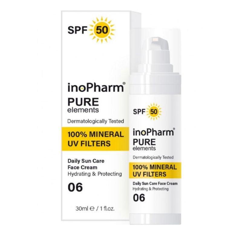 INOPHARM, apsauginis veido kremas nuo saulės SPF50, 30 ml kaina