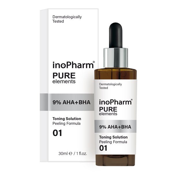 INOPHARM PURE ELEMENTS Veido pilingas su alfa ir beta hidroksi rugstimis, 30 ml kaina