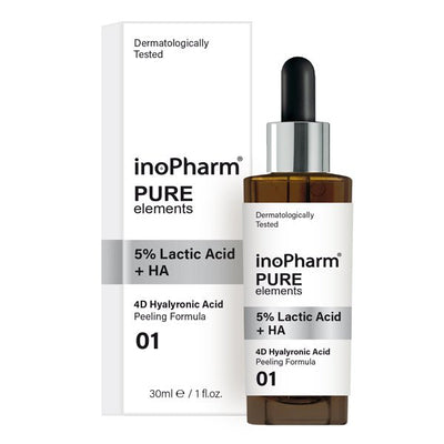 INOPHARM PURE ELEMENTS Veido pilingas su pieno rugstimi, 30 ml kaina