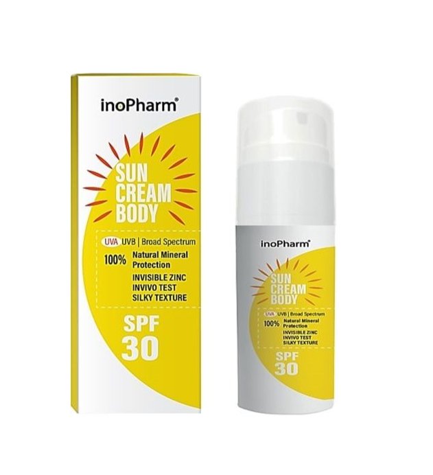 INOPHARM SUN CREAM SPF 30 Kuno kremas, 100 g kaina