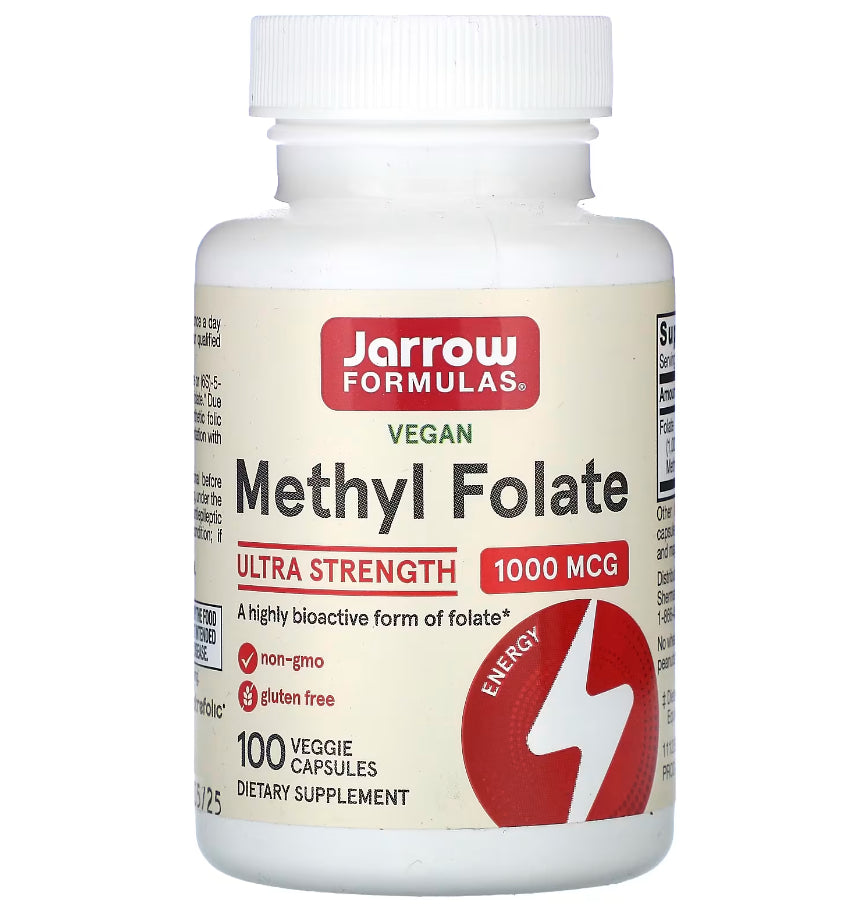 Jarrow Formulas metilo folio rūgštis 1000 mcg - 100 kapsulių