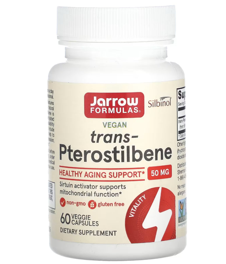 Jarrow Formulas Trans-Pterostilbene 50 mg - 60 kapsulių