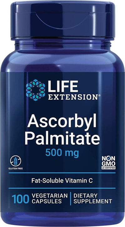 Gyvenimo pratęsimas Ascorbyl Palmitate 500 mg - 100 kapsulių