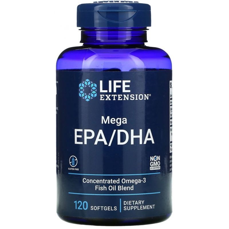 Life Extension Mega EPA/DHA - 120 kapsulių