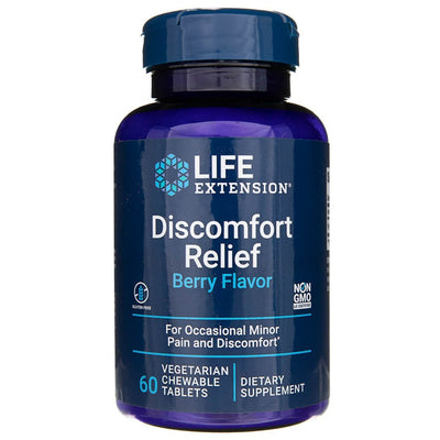 Life Extension Discomfort Relief (uogų skonio) - 60 tablečių