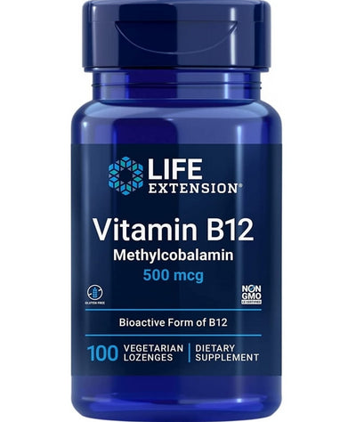 Life Extension vitaminas B12 500 mcg - 60 kapsulių