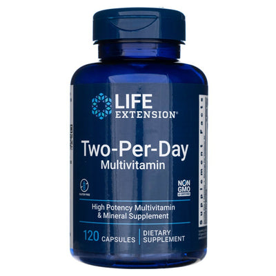 Life Extension Two-Per-Day kapsulės (Multivitaminai) - 120 kapsulių