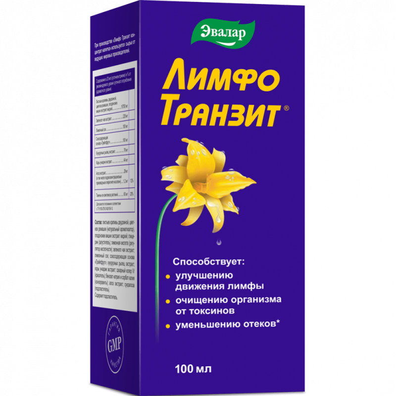 Evalar Limfotranzit gėrimo koncentratas – limfodrenažui ir tinimo mažinimui | 100 ml