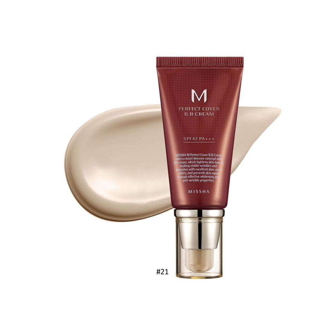 Missha M Perfect Cover B.B kremas SPF 42 PA+++ NO.21 Light Beige - 50 ml