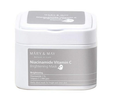 Mary&May Niacinamide Vitamin C Šviečiančios kaukės 30 vnt