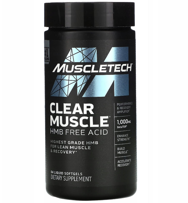 MuscleTech Clear Muscle HMB Free Acid - 84 kapsulės