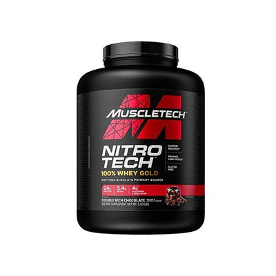 MuscleTech Nitro Tech Protein 100% išrūgų auksas su trigubu šokolado skoniu - 2270 g