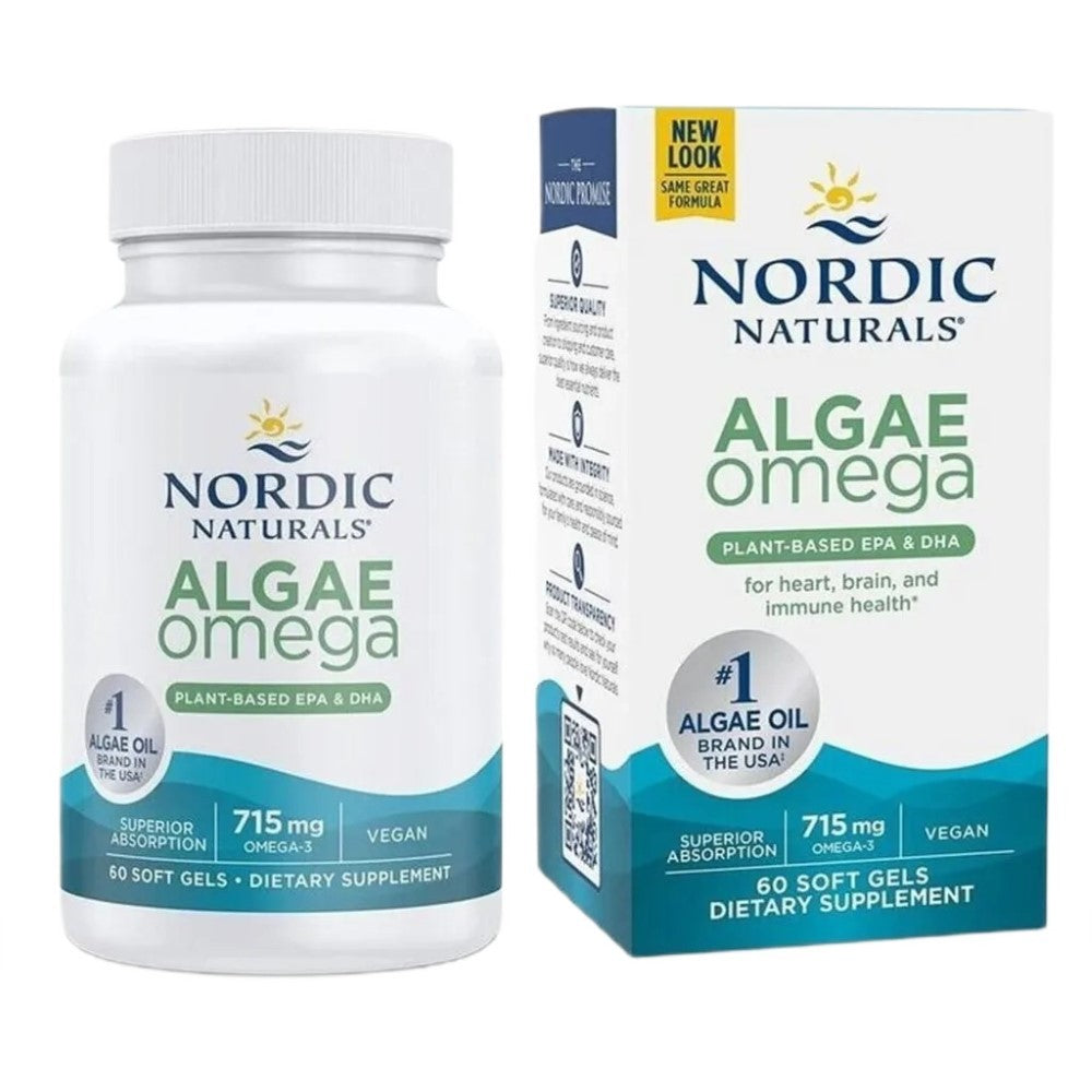 Nordic Naturals Algae Omega 715 mg (Omega-3 iš dumblių) - 60 kapsulių