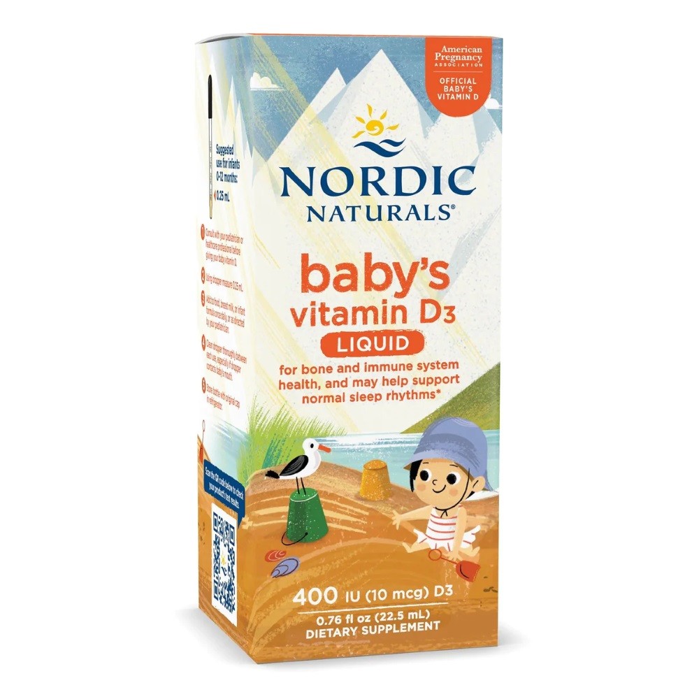 Nordic Naturals Vitaminas D3 400 TV kūdikiams - 22,5 ml