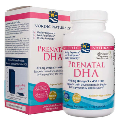 Nordic Naturals Prenatal DHA Unflavored Formula - 180 kapsulių