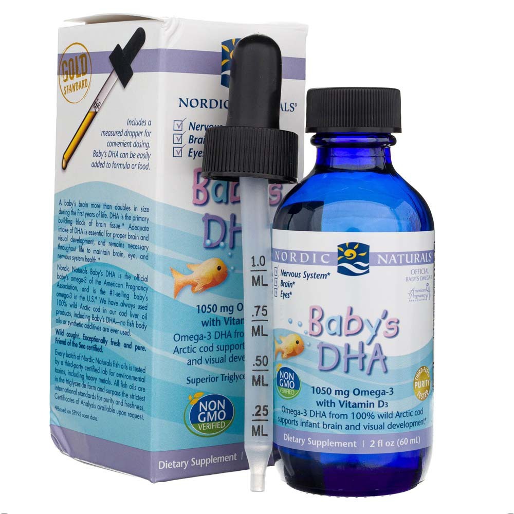 Nordic Naturals Baby's DHA, be kvapiųjų medžiagų - 60 ml