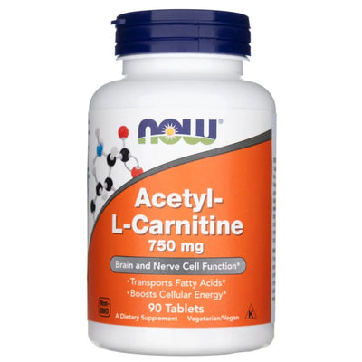 NOW Acetyl-L-carnitine 750 mg, 90 tablets