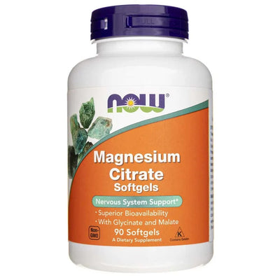 NOW Magnesium citrate, 90/100/180 capsules