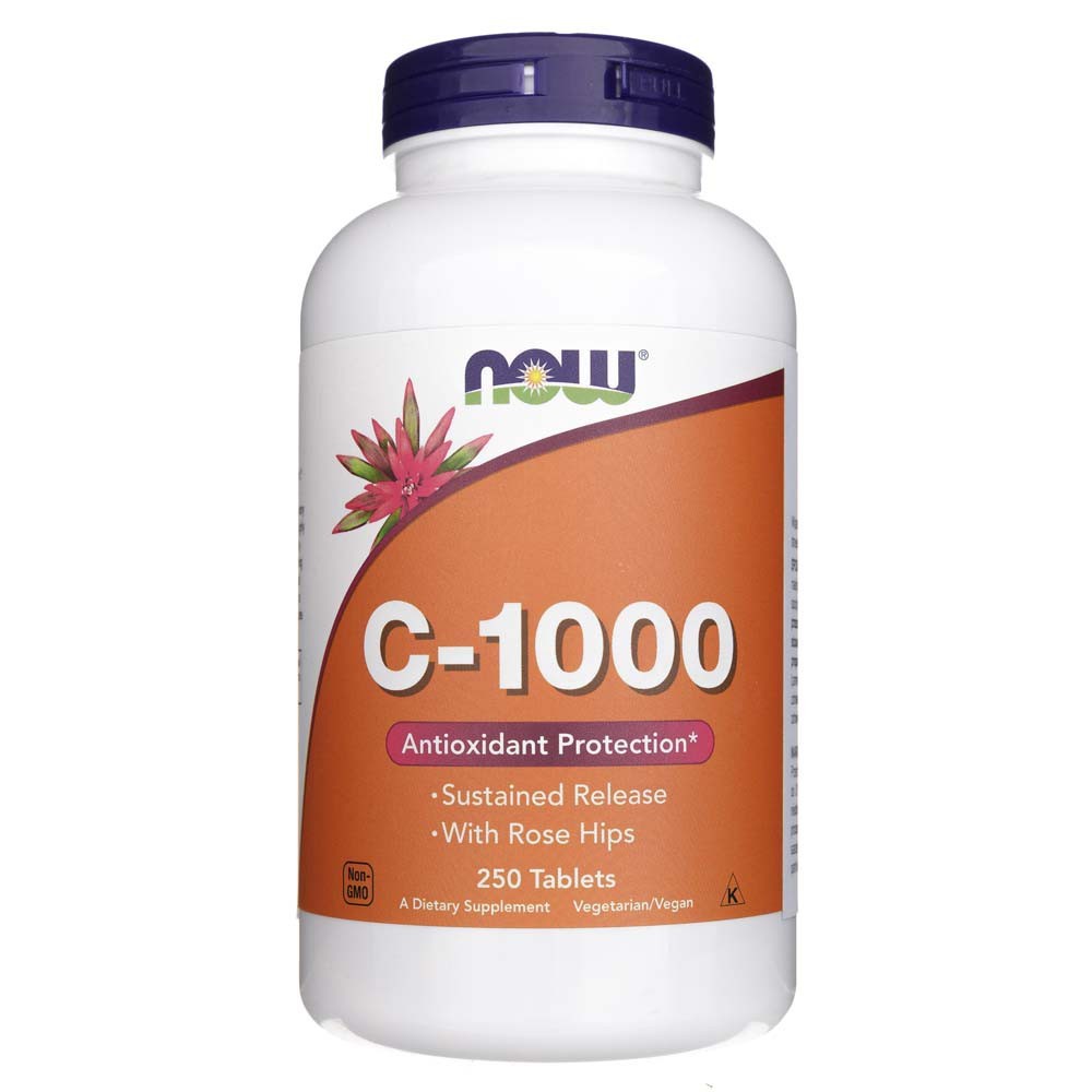 „Now Foods“ vitaminas C-1000 ilgalaikio atpalaidavimo – 250 tablečių