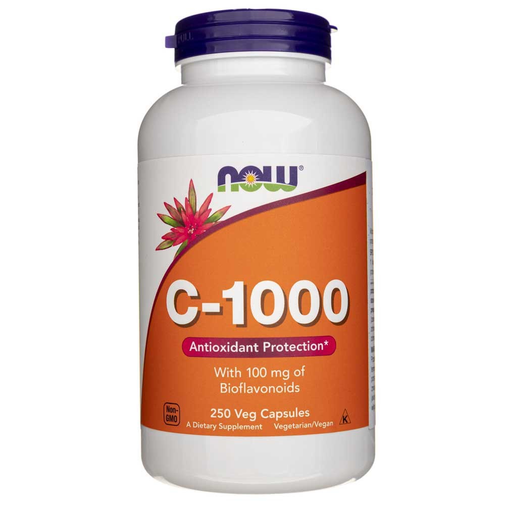 Now Foods Vitaminas C-1000 su bioflavonoidais – 250 kapsulių