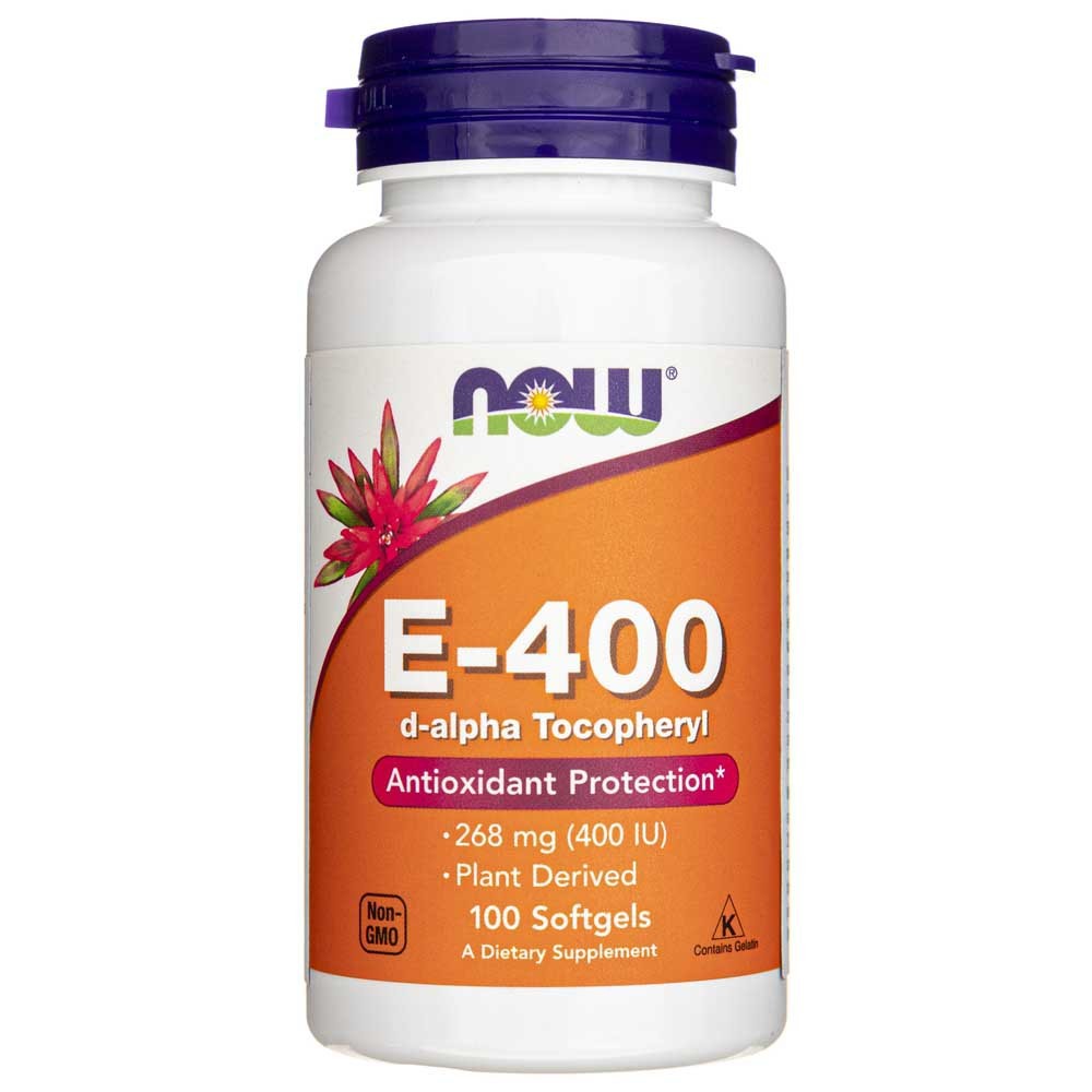 Now Foods Vitaminas E-400 D-Alpha Tocopheryl - 100 Softgels