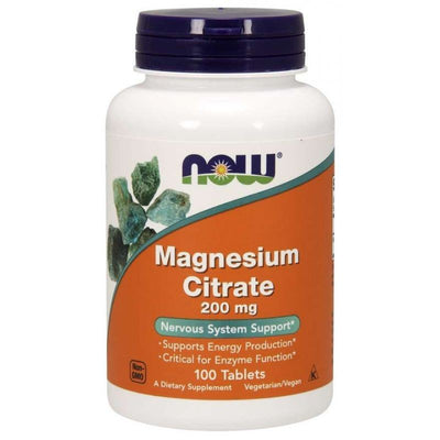 Now Foods Magnesium Citrate 200 mg – 100 tablečių