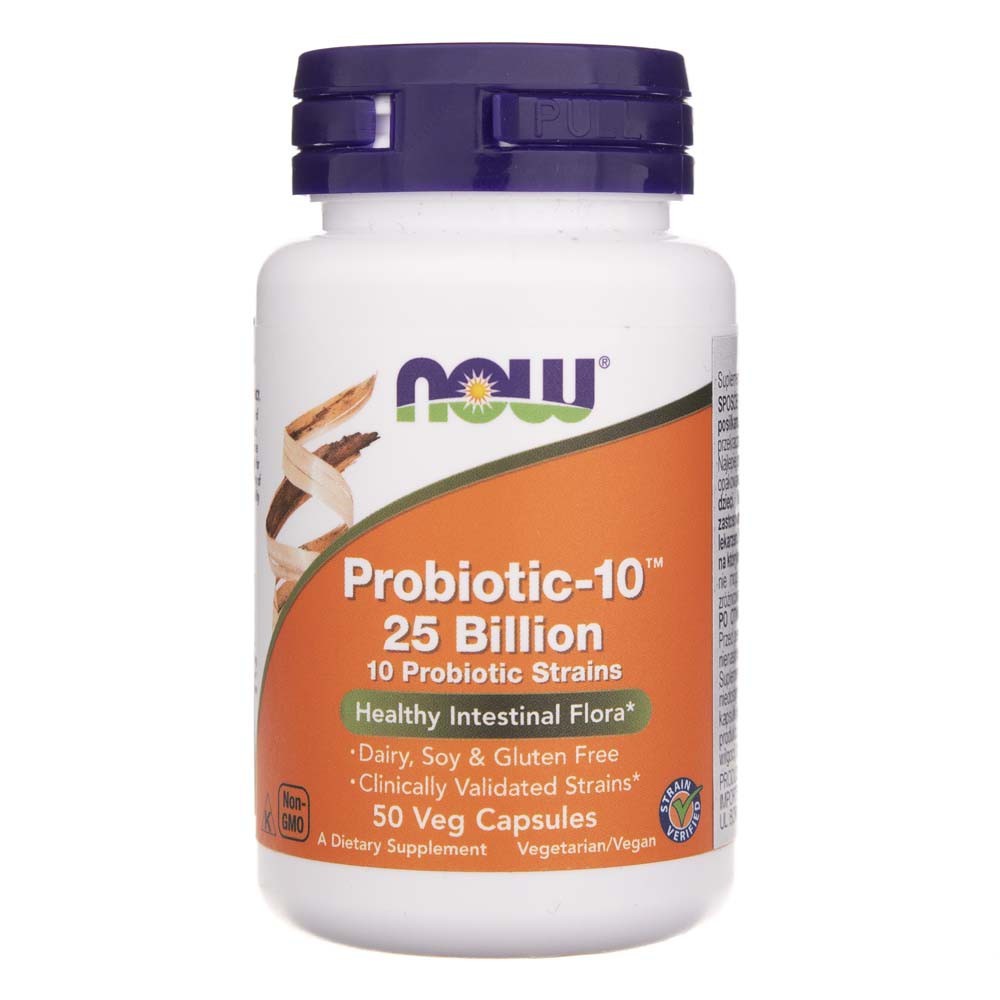 Now Foods Probiotic-10, 25 milijardai - 50 kapsulių