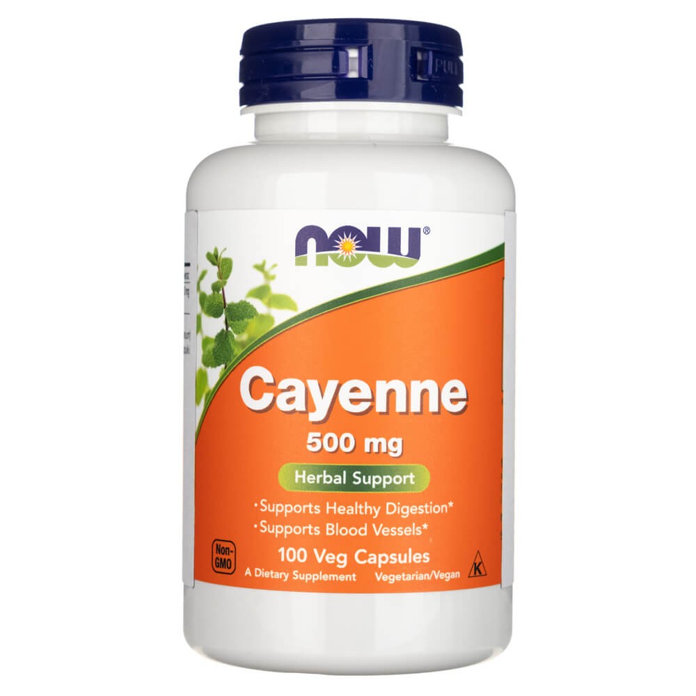 Now Foods Cayenne 500 mg – 100 kapsulių