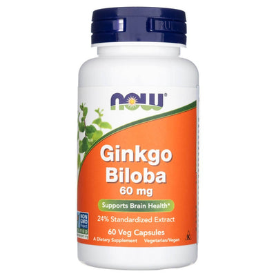 Now Foods Ginkgo Biloba 60 mg – 60 kapsulių