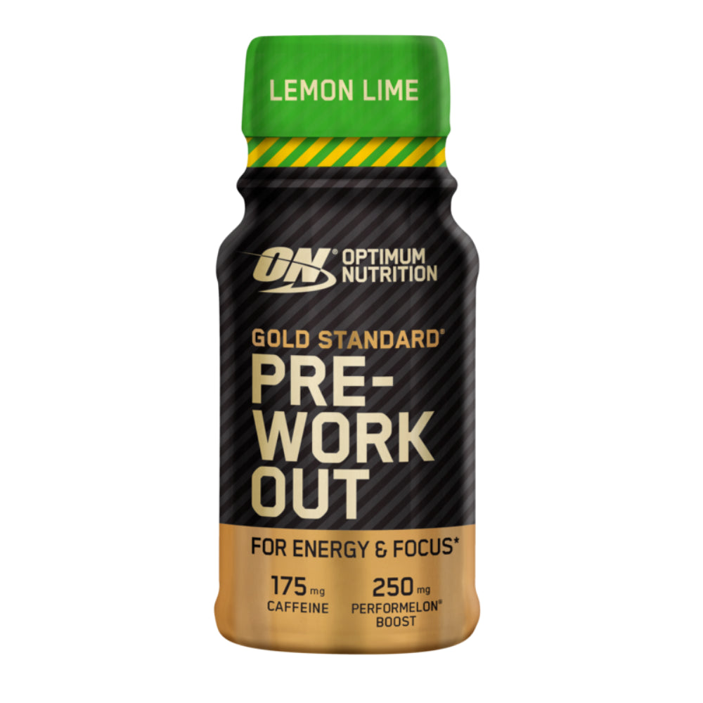 Optimum Nutrition Gold Standard Shot prieš treniruotę citrina-laima – 60 ml