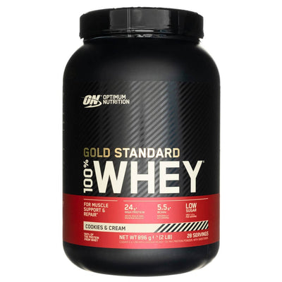 Optimal Nutrition Gold Standard 100% išrūgų baltymai, sausainiai ir grietinėlė - 896 g