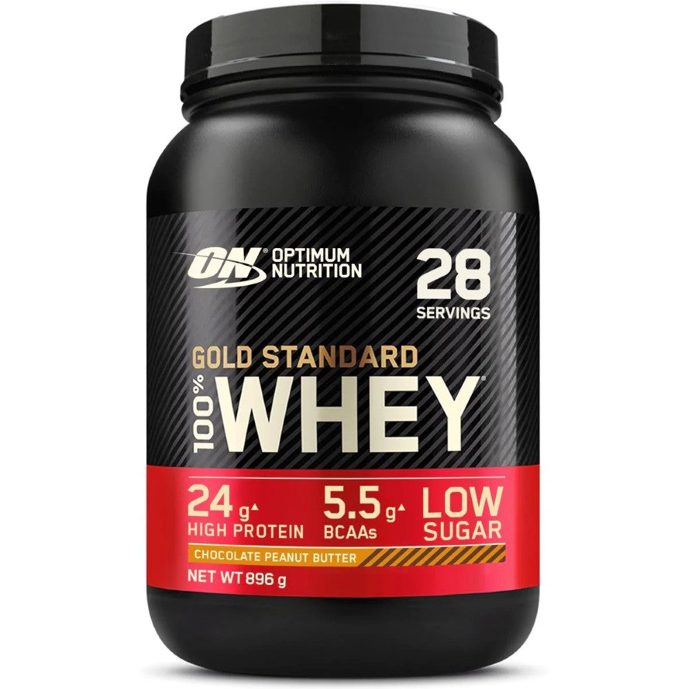 Optimal Nutrition Gold Standard 100% išrūgų baltymai, šokoladinis žemės riešutų sviestas - 896 g