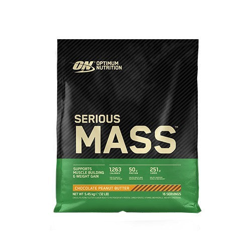 Optimal Nutrition Serious Mass, šokoladinis žemės riešutų sviestas - 5450 g