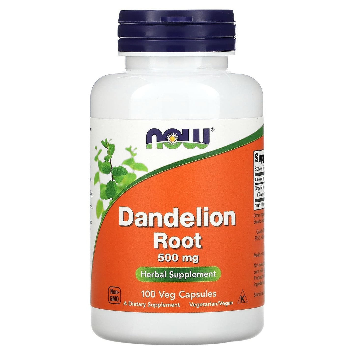 NOW Dandelion Root 500mg, 100 capsules