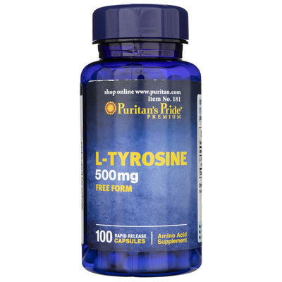 Puritan's Pride L-Tyrosine 500 mg - 100 kapsulių