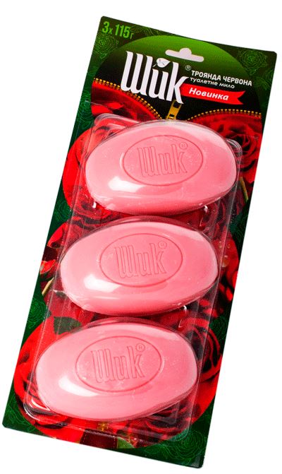 "SIK" Tualetinis muilas (raudona roze) 3vnt.*115g kaina