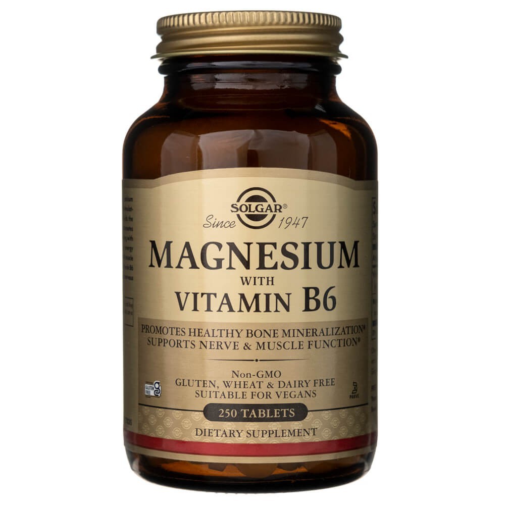 Solgar magnis su vitaminu B6 - 250 tablečių