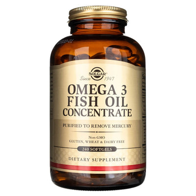 Solgar Omega-3 žuvų taukų koncentratas - 240 kapsulių