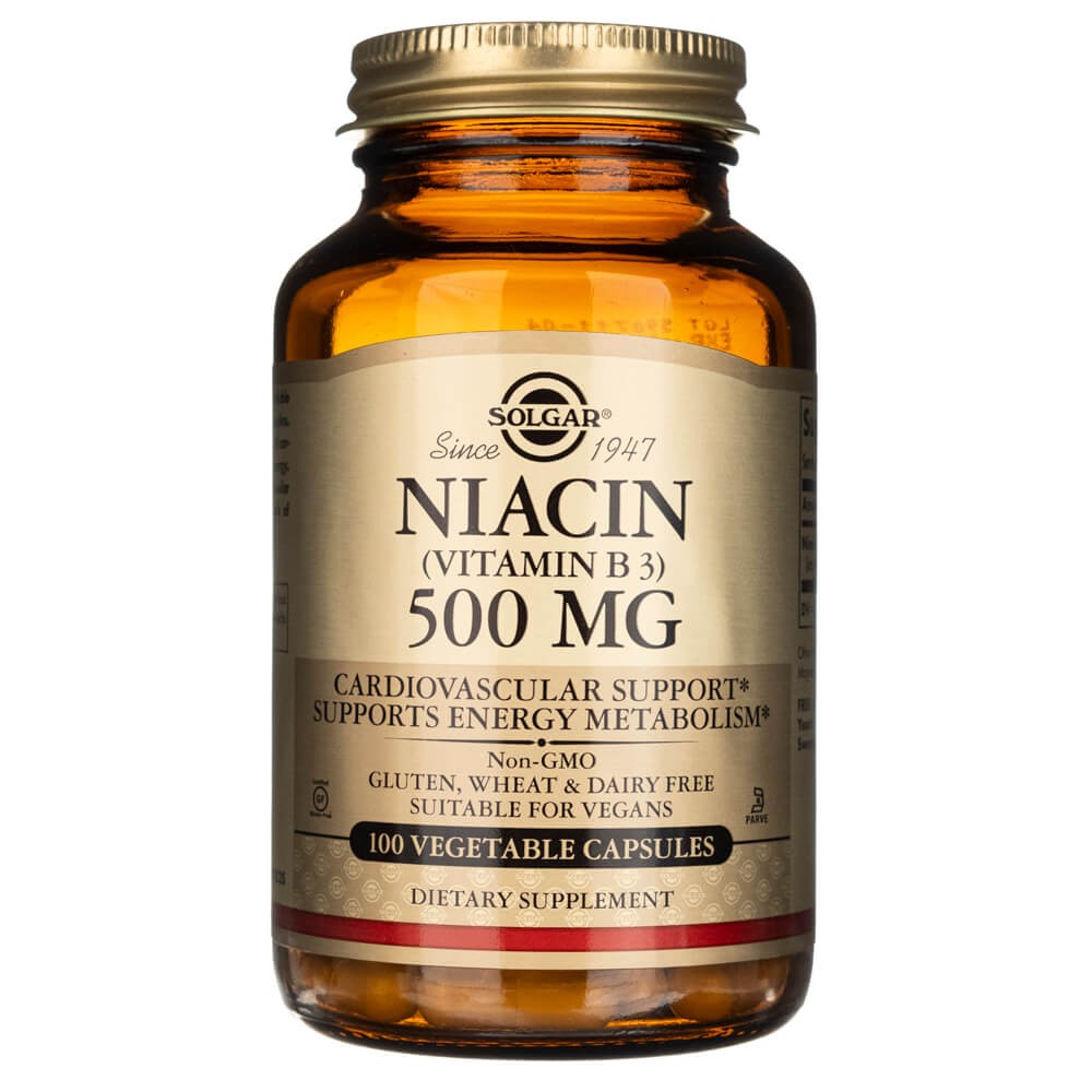 Solgar Niacin 500 mg - 100 kapsulių