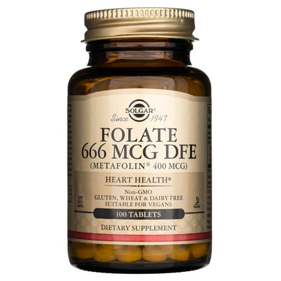 Solgar Folate 666 mcg DFE (Metafolin® 400 mcg) - 100 tablečių