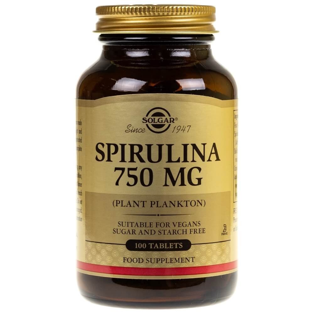 Solgar Spirulina 750 mg - 100 tablečių