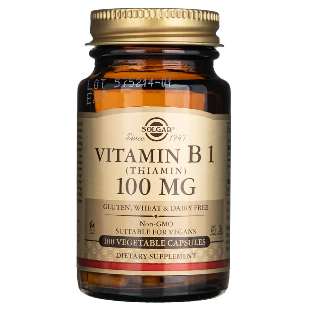 Solgar vitaminas B1 100 mg - 100 kapsulių